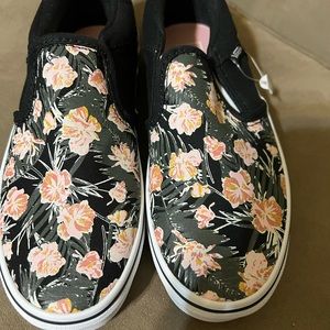 Floral Vans Slip On